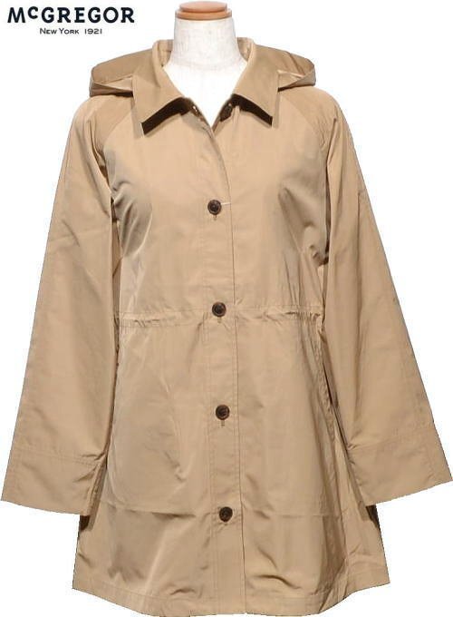 【ベージュ L】 マクレガー ブルゾン レディース 311114601 撥水 手洗い可 ジャケット アウター レインブルゾン 春秋にオススメ McGREGOR拍卖