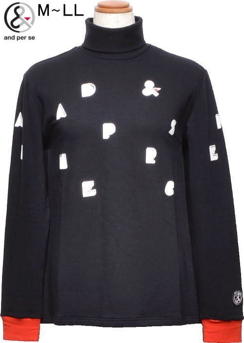 【ネイビー L】 アンパスィ タートルネックシャツ レディース AFF9274W6 吸湿発熱 裏起毛 アンパシー 長袖シャツ 長袖ポロシャツ拍卖