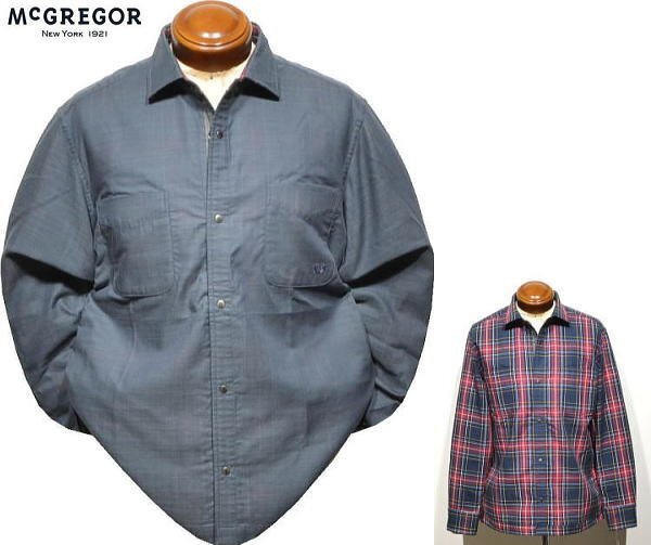 【ネイビー XL】 マクレガー 長袖シャツアウター メンズ 111174605 リバーシブル 手洗い可 長袖シャツ McGREGOR拍卖