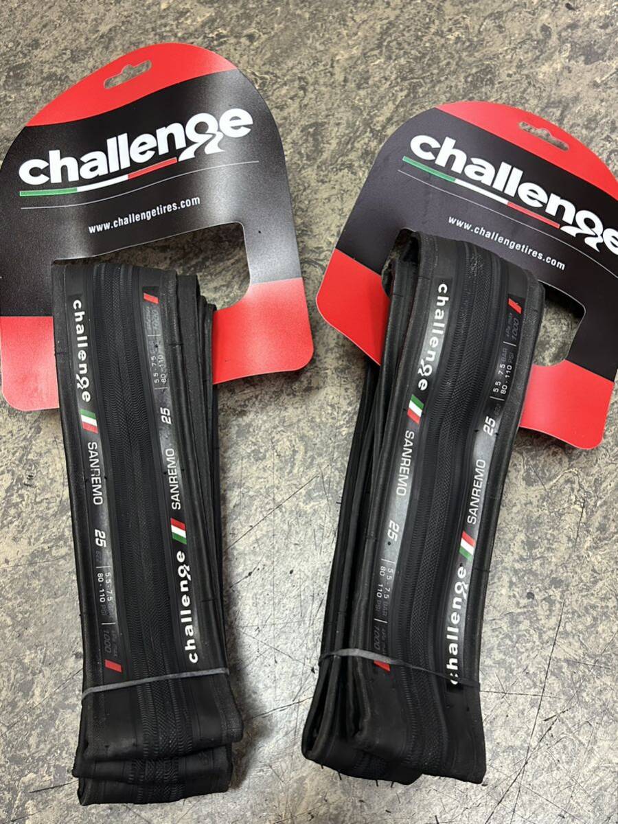 未使用 クリンチャータイヤ 2本セット 700×25c『チャレンジ サンレモ』重量235g(1本)拍卖