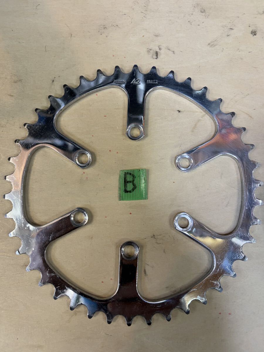 美品『TA シクロツーリスト センターギヤ 42T』TA チェーンリング 6ピンタイプ ビンテージ拍卖