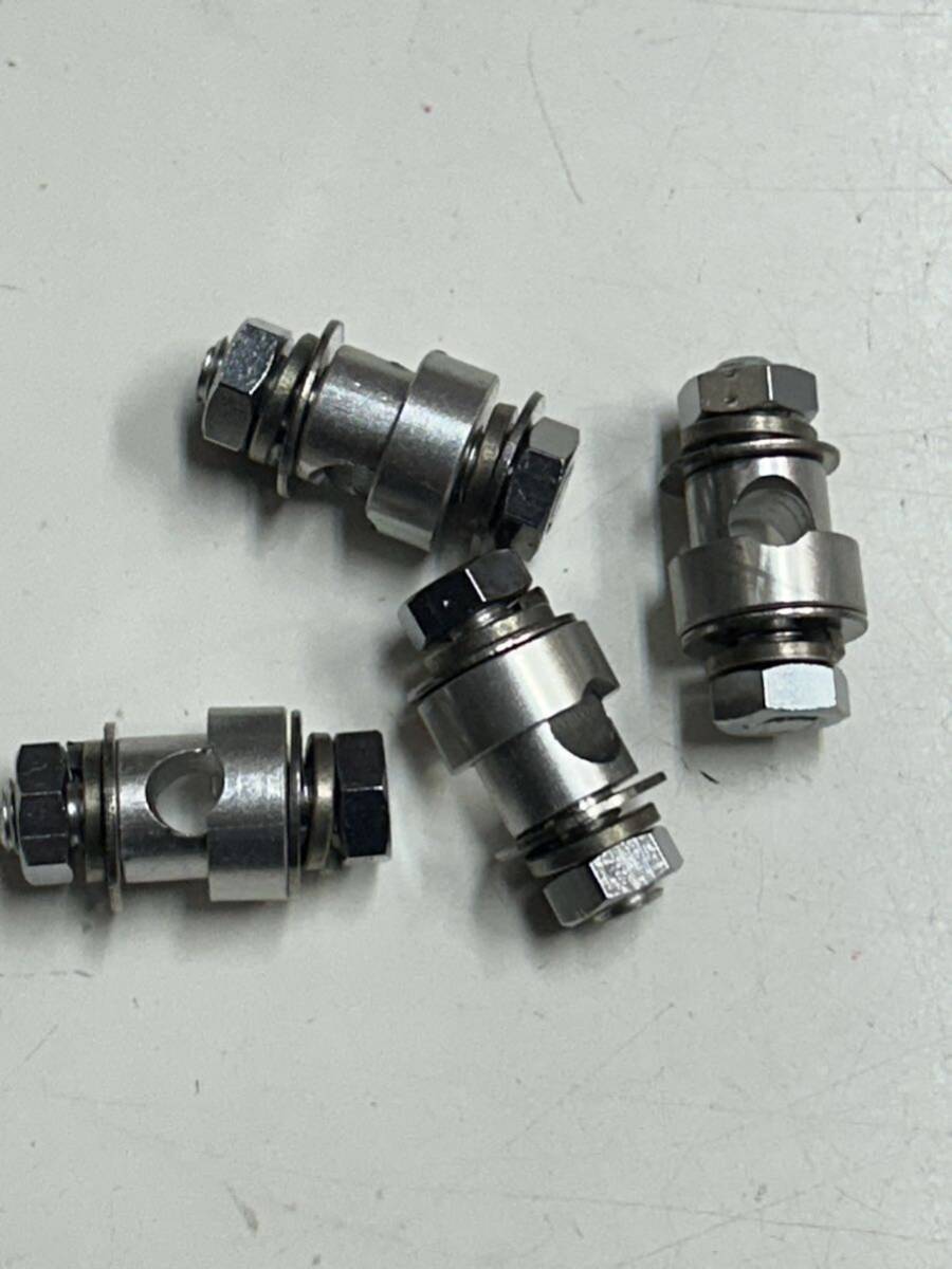 送料込み 未使用 VIVA アルミ軽量パーツ『ドロヨケアルミステーダルマ4個セット 5mmステー用』軽合金(画像が全て)重量1個6g ビンテージ 拍卖