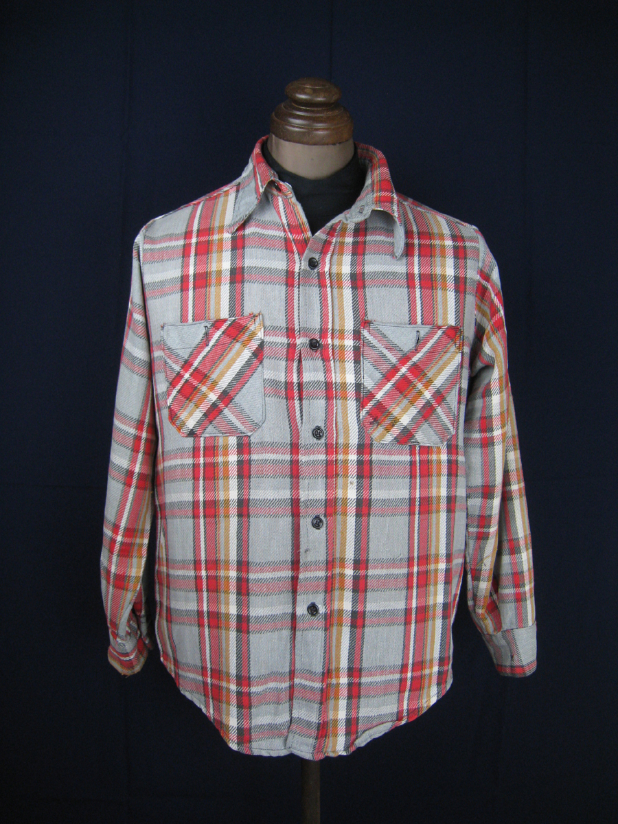 Mr.Leggs 長袖 ネルシャツ 70's ビンテージ チェック柄 M No.1050拍卖