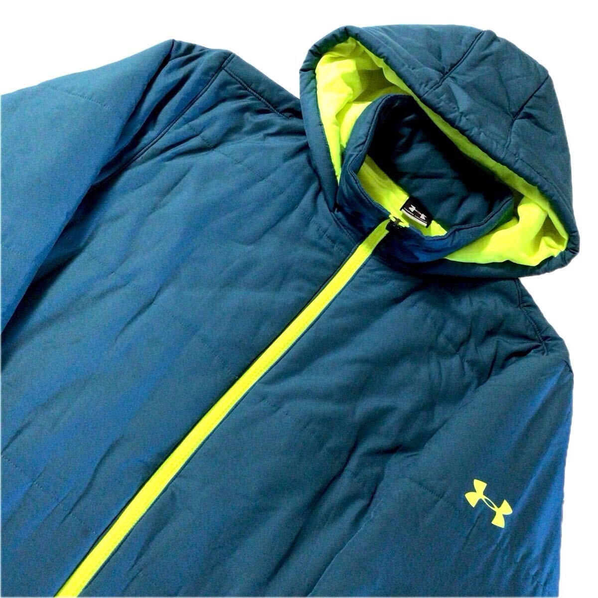 UNDER ARMOUR/アンダーアンマー☆ストーム☆ダウンジャケット☆中綿/防寒/ジャージ/ゴルフウェア/緑/大きめサイズ/XXL拍卖