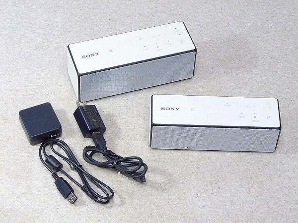 6023H04*10B▲SONY/ソニー パーソナルオーディオシステム SRS-X3 X33 2点セット ホワイト スピーカー 14年製 15年製拍卖