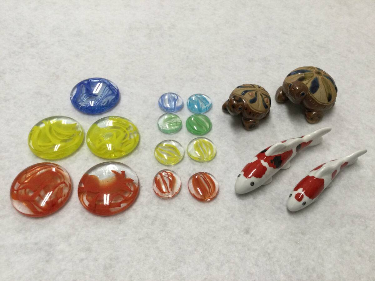 【大量】置物まとめて 錦鯉 亀など フィギュリン 置物 陶磁器 陶器 縁起物 オブジェ 雑貨 インテリア 和風 雑貨 中古品 まとめ 現状品拍卖