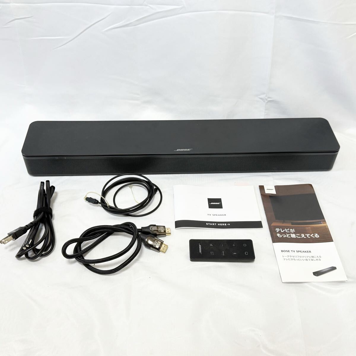 BOSE TV Speaker 431974 ボーズ テレビ スピーカー サウンドバー Bluetooth 有線 リモコン付き 音出し 通電確認済 現状品拍卖