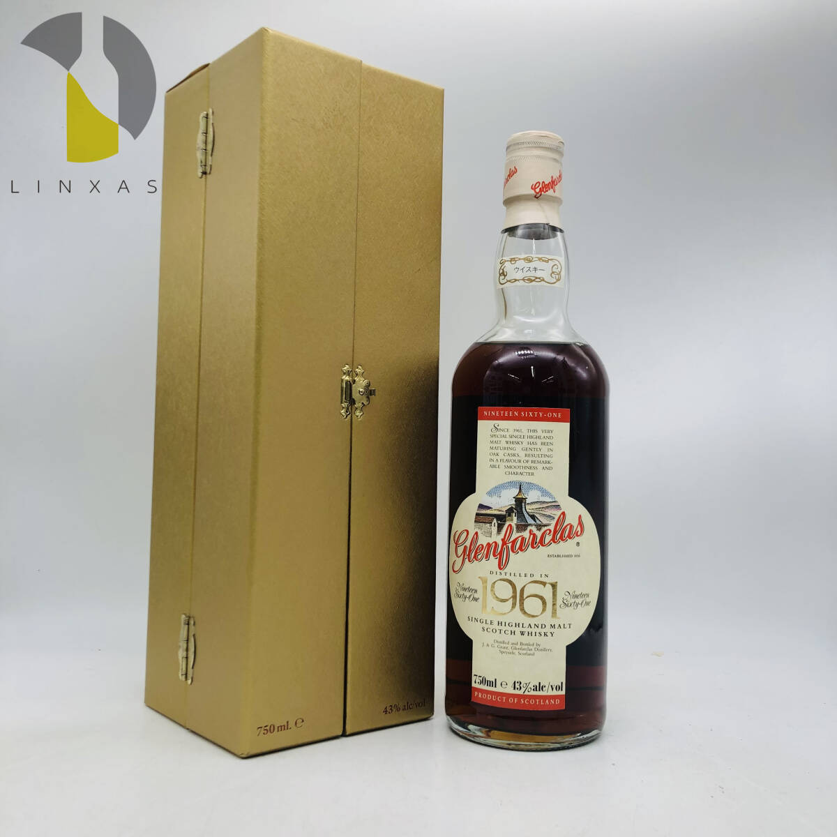 【未開栓】Glenfarclas グレンファークラス1961 スコッチ ウイスキー 43% 750ml 60年代 超稀少 オールド AB0002565405拍卖