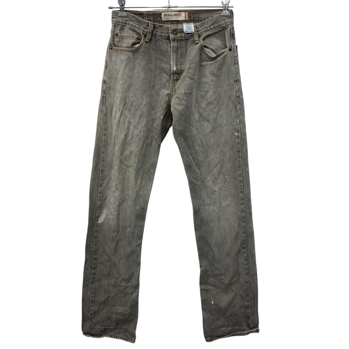 Levi's 505 デニムパンツ W30 グレー リーバイス ジップアップ レギュラーフィット コットン100% カジュアル ジーンズ 2510-76拍卖