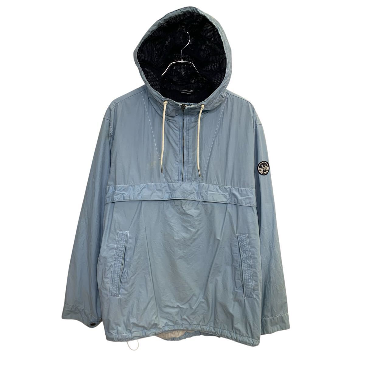 TOMMY HILFIGER ジャケット M ライトブルー トミーヒルフィガー ハーフジップ アノラックパーカー アウター 薄手 春物 a710-5144拍卖