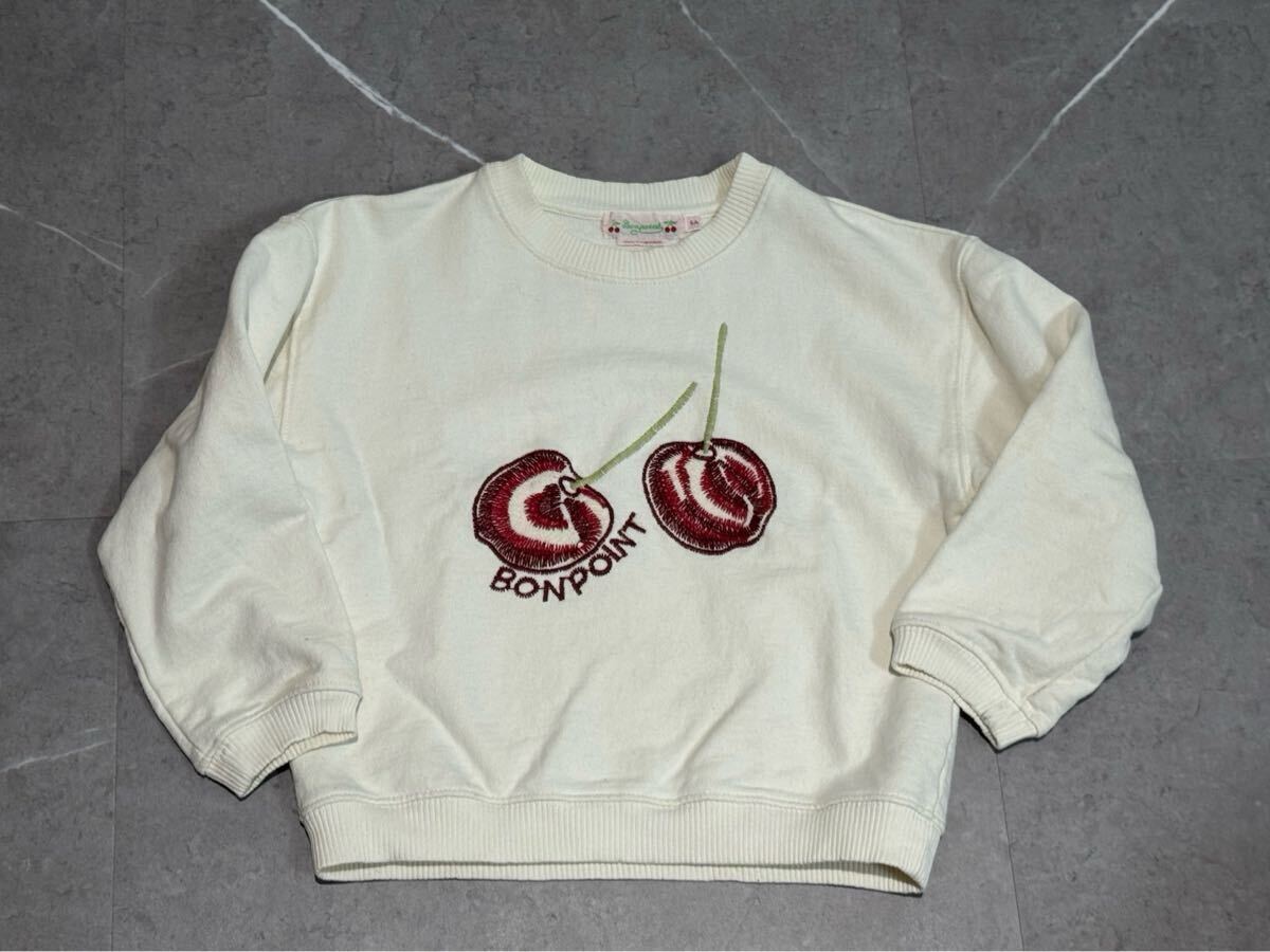 ★BONPOINT ボンポワン スウェット トレーナー さくらんぼ刺繍 6A★拍卖