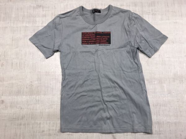 ミッシェルクランオム MICHEL KLEIN homme レトロ フューチャー Y2K ロック モード ネオお兄系 半袖Tシャツ カットソー メンズ グレー拍卖