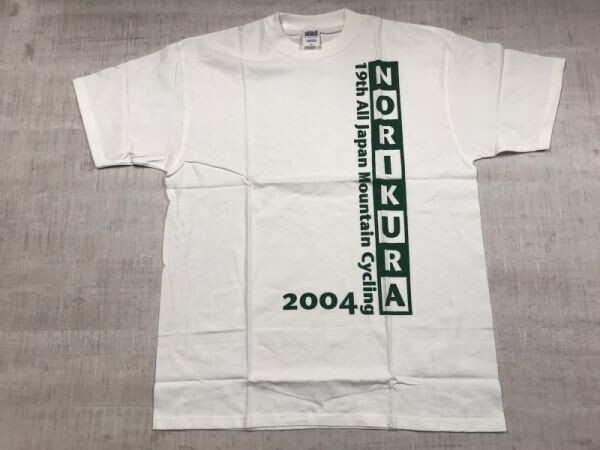 第19回 全日本マウンテンサイクリングin乗鞍 2004 Y2K 00s 自転車 スポーツ ご当地 記念品 スーベニア 半袖Tシャツ カットソー メンズ L 白拍卖