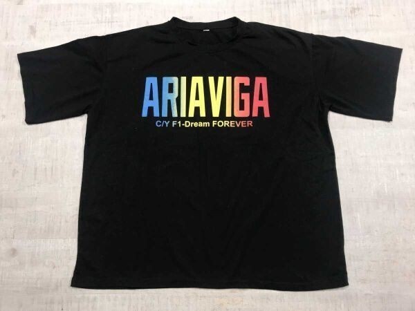 ARIAVIGA F-1 モータースポーツ レーシング オールド レトロ 大きいサイズ 天使の羽 バックプリント有 半袖Tシャツ メンズ XXL 黒拍卖