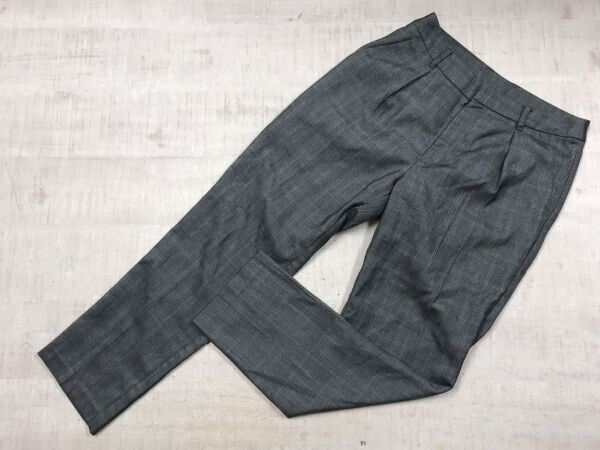 ケービーエフ KBF アーバンリサーチ URBAN RESEARCH グレンチェック カジュアルモード スラックス パンツ ボトムス レディース 38 グレー拍卖