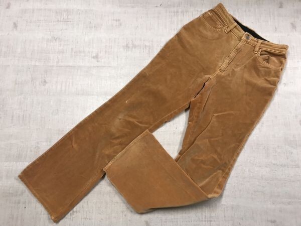 ボブソン BOBSON Rose Angel アメカジ サーフ ヒッピー 古着 ブーツカット 起毛 ベルベット ベロア パンツ レディース 日本製 64 キャメル拍卖