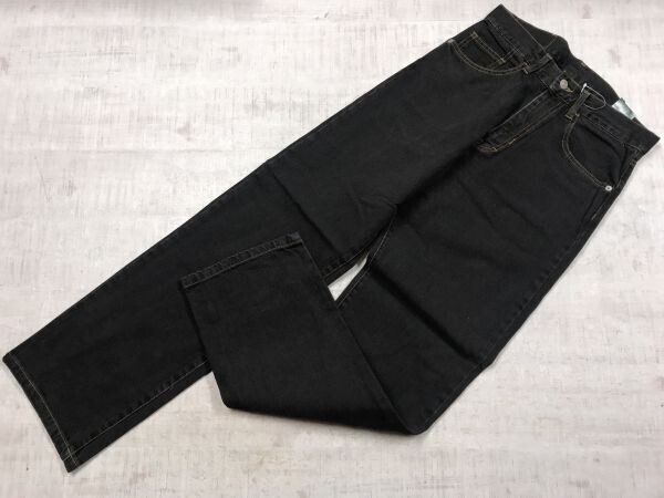 GENUINE アメカジ タグ付き新品 ブラック デニムパンツ ジーンズ ボトムス ストレート 赤タブ 紙パッチ メンズ OLD 30 デッドストック C拍卖