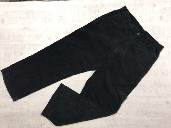 アーバンリサーチ URBAN RESEARCH アメトラ ワーク 無地 太畝コーデュロイ ストレート パンツ ボトムス メンズ 綿100% 40 黒拍卖