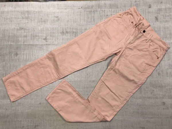 リーバイス Levi's 511 レトロ アメカジ 白タブ 紙パッチ スリムフィット ローライズ カラー パンツ ジーンズ メンズ 綿混合 W29 ピンク拍卖