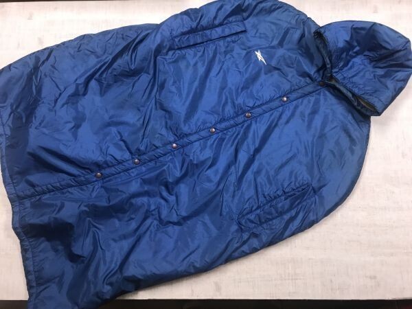 アシックス asics 80s 90s OLD オールド レトロ スポーツ 古着 裏ボア ポンチョ ベンチコート メンズ レディース 男女兼用 日本製 青拍卖