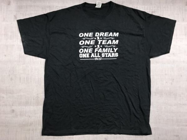 ジャージーズ JERZEES製 90s アメカジ ストリート ONE ALL STARS ビッグシルエット 半袖Tシャツ メンズ コットン・ポリエステル 2XL 黒拍卖