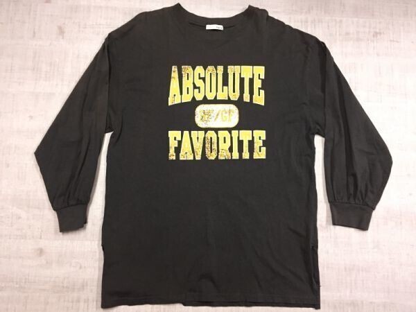 ヘルム Helm アメカジ ストリート スポーツ クラックプリント カットソー 長袖Tシャツ ロンT レディース 綿100% L グレー拍卖