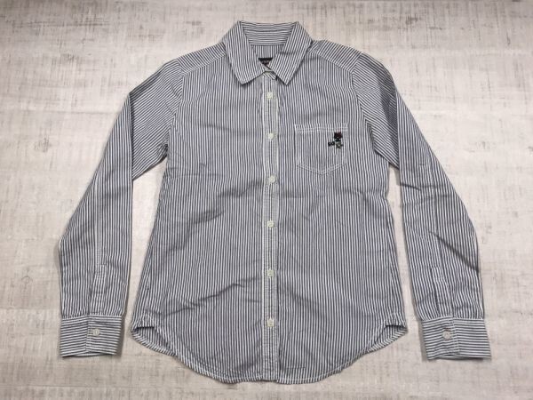 MAYSON GREY メイソングレイ × HELLO KITTY ハローキティ サンリオ SANRIO スタッズ付き ストライプ長袖シャツ レディース 1拍卖