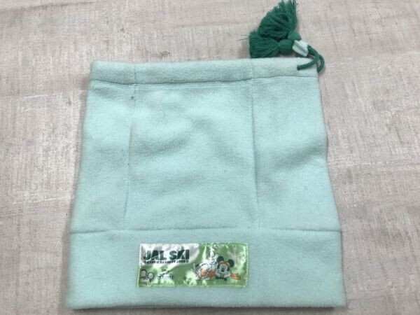 ジャル JAL 日本航空 SKI&SNOW RESORTS 2009 ミッキーマウス クラブハウス ネックウォーマー 男女兼用 ドローコード 水色拍卖