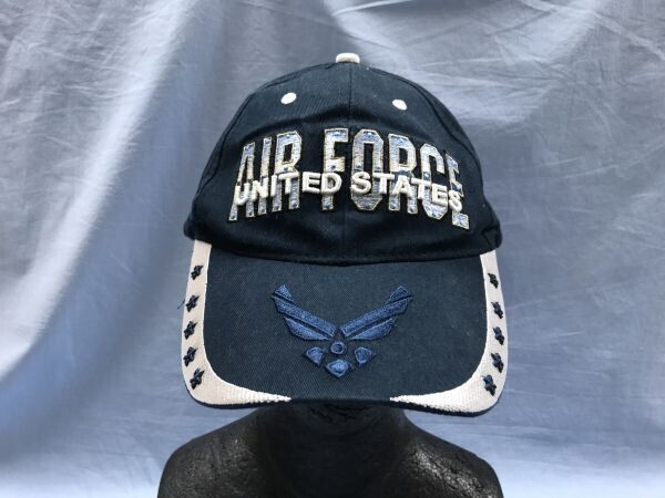 Eagle Crest US AIR FORCE アメリカ空軍 エアフォース ミリタリー 軍もの 刺繍 アジャスター キャップ 帽子 メンズ コットン100% 紺拍卖