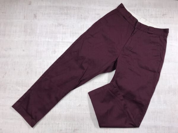 インヘリット INHERIT アメカジ ストリート TCツイル サルエル チノパンツ ボトムス メンズ S ワインレッド マルーン拍卖