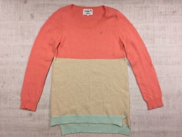 アーノルドパーマー Arnold Palmer ニット セーター レディース パステルカラー クルーネック 裾スリット オールド 2 ピンク/ベージュ拍卖