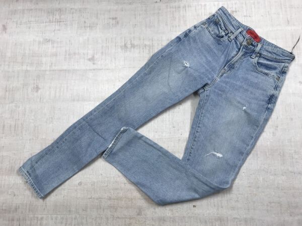 RED CARD レッドカード インディースリーズ 古着 スリム スキニー デニム パンツ ジーンズ ボトムス レディース 日本製 ジップフライ 21 青拍卖