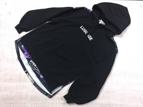 バナナチップ BANANA CHIP ハイストリート ギャル V系 テディーベア バックプリント有 プルオーバー スウェット パーカー レディース M 黒拍卖