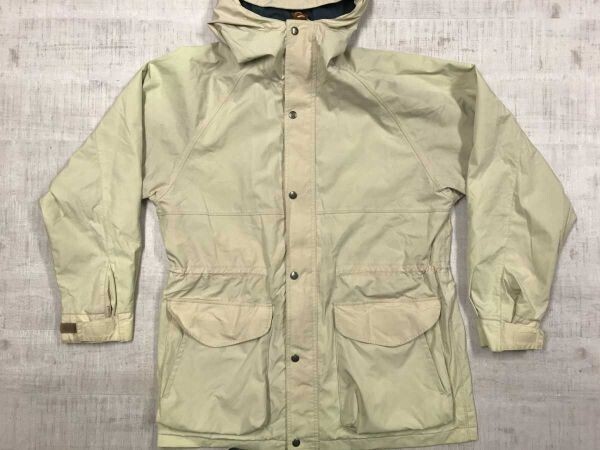 フォックスファイヤ Fox Fire アウトドア レジャー ドローコード マウンテンパーカー ジャケット メンズ 日本製 ナイロン100% L ベージュ拍卖