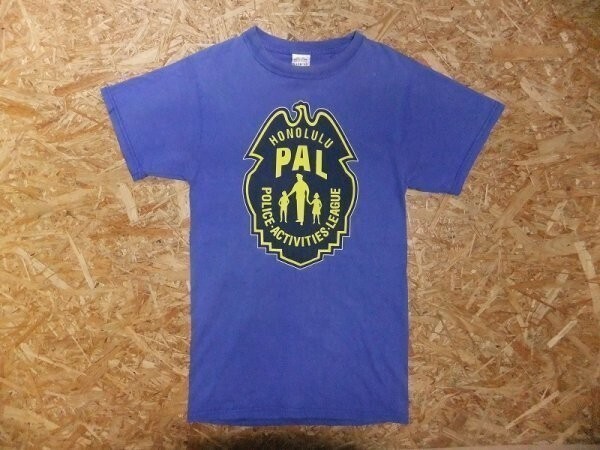 Honolulu police PAL ホノルルポリス ハワイ ホノルル警察 アクティビティリーグ 半袖Tシャツ ブルー サイズS メンズ拍卖