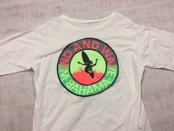 バハマ Bahama スーベニア お土産 サーフ ストリート 半袖Tシャツ カットソー メンズ バックプリント M 白拍卖