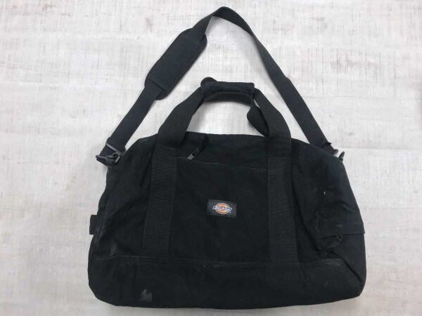 ディッキーズ Dickies ストリート モード アウトドア レジャー 旅行2WAY 大容量 キャンバス ボストンバッグ ショルダーバッグ 鞄 メンズ 黒拍卖