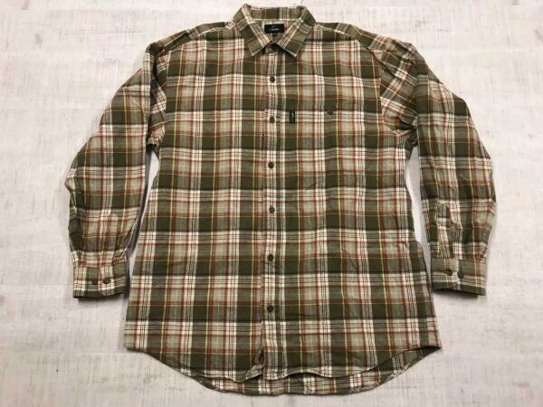 レナウン RENOWN エンスウィート ensuite レトロ オールド アメカジ オーバーチェック コットンネル 長袖シャツ メンズ 170 茶系拍卖