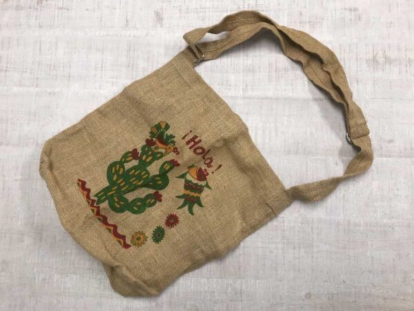 アミナコレクション Amina 民族エスニック ラテンアメリカ メキシカン サボテン ショルダーバッグ カバン 男女兼用 ジュート麻100%拍卖