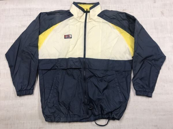 HAPPYSTAR ハッピースター オールド スポーツ 配色切替 マルチカラー ウィンドブレーカー ジャケット メンズ 裏地メッシュ L 紺/白拍卖