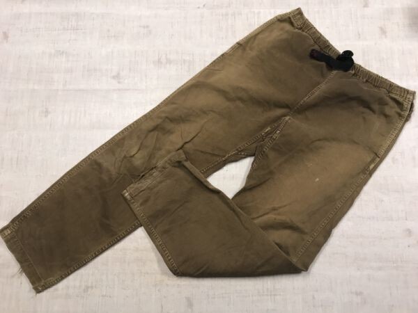 グラミチ GRAMICCI オールド アウトドア スポーツ アメカジ 登山 クライミングパンツ クラッシュ ボトムス メンズ ベルト付き M 茶色拍卖