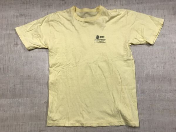 第二電電 DDI CORPORATION オールド 当時物 企業物 レトロ 90s 古着 半袖Tシャツ カットソー メンズ 黄色拍卖