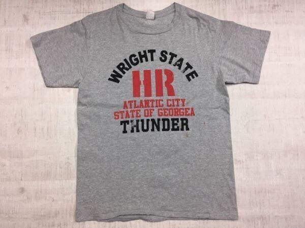 GILDAN ギルダン製 スポーツ ストリート WRIGHT STAFF THUNDER HR コットン・ポリエステル 半袖Tシャツ メンズ L グレー拍卖