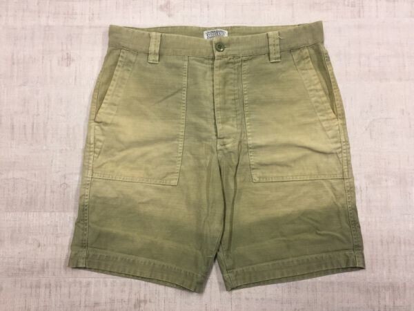STOOGE&CO ストゥージアンドコー ストリート アメカジ 古着 フェード ベイカー ショート ハーフ パンツ ボトムス メンズ S カーキ拍卖