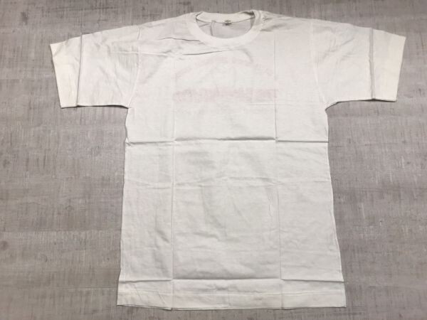 昭和 平成 レトロ ファンシー 北海道 スーベニア キタキツネ キャラクター お土産 半袖Tシャツ カットソー メンズ バックプリント M 白拍卖