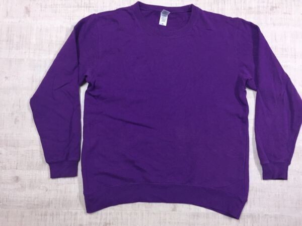 ジェラン Jellan プリントボディーにも◎ アメカジ スポーツ ストリート 無地 スウェットトレーナー メンズ コットン100% XL 紫拍卖