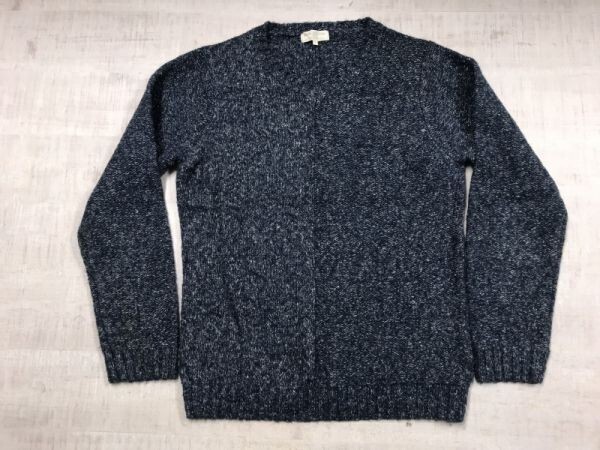 B:MING by BEAMS ビーミング ビームス アメカジ トラッド 古着 モヘア混 メランジ ニット セーター メンズ S 紺拍卖