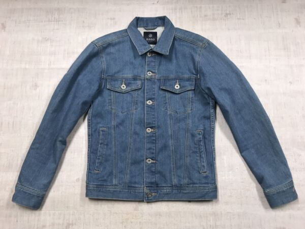 ナノユニバース nano・universe インディースリーズ Y2K 古着 ストレッチ デニム トラッカー ジャケット Gジャン ジージャン メンズ S 青拍卖