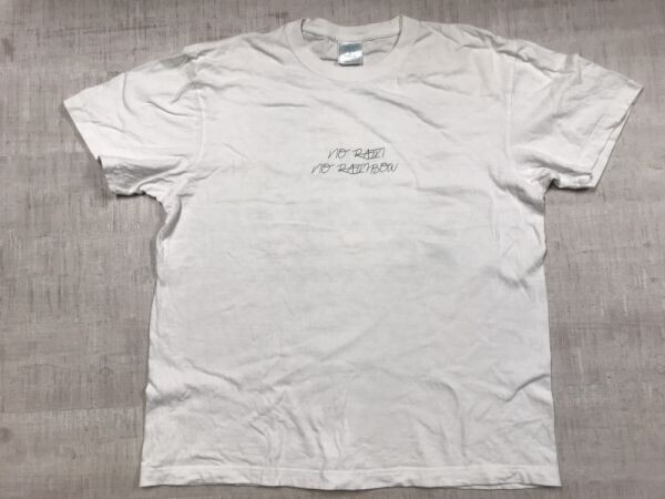 SUNRISE & sunnyside OKINAWA サーフ リゾート ストリート No Rain No Rainbow フラダンス 半袖Tシャツ メンズ 綿100% L 白拍卖