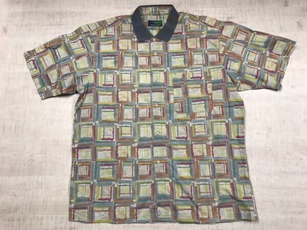 CONNECT SPORTS レトロ オールド ストリート スポーツ サイケ アート 総柄 半袖シャツ メンズ サイズ6 マルチカラー拍卖